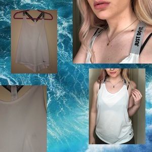 Nike athletic wear white tank top